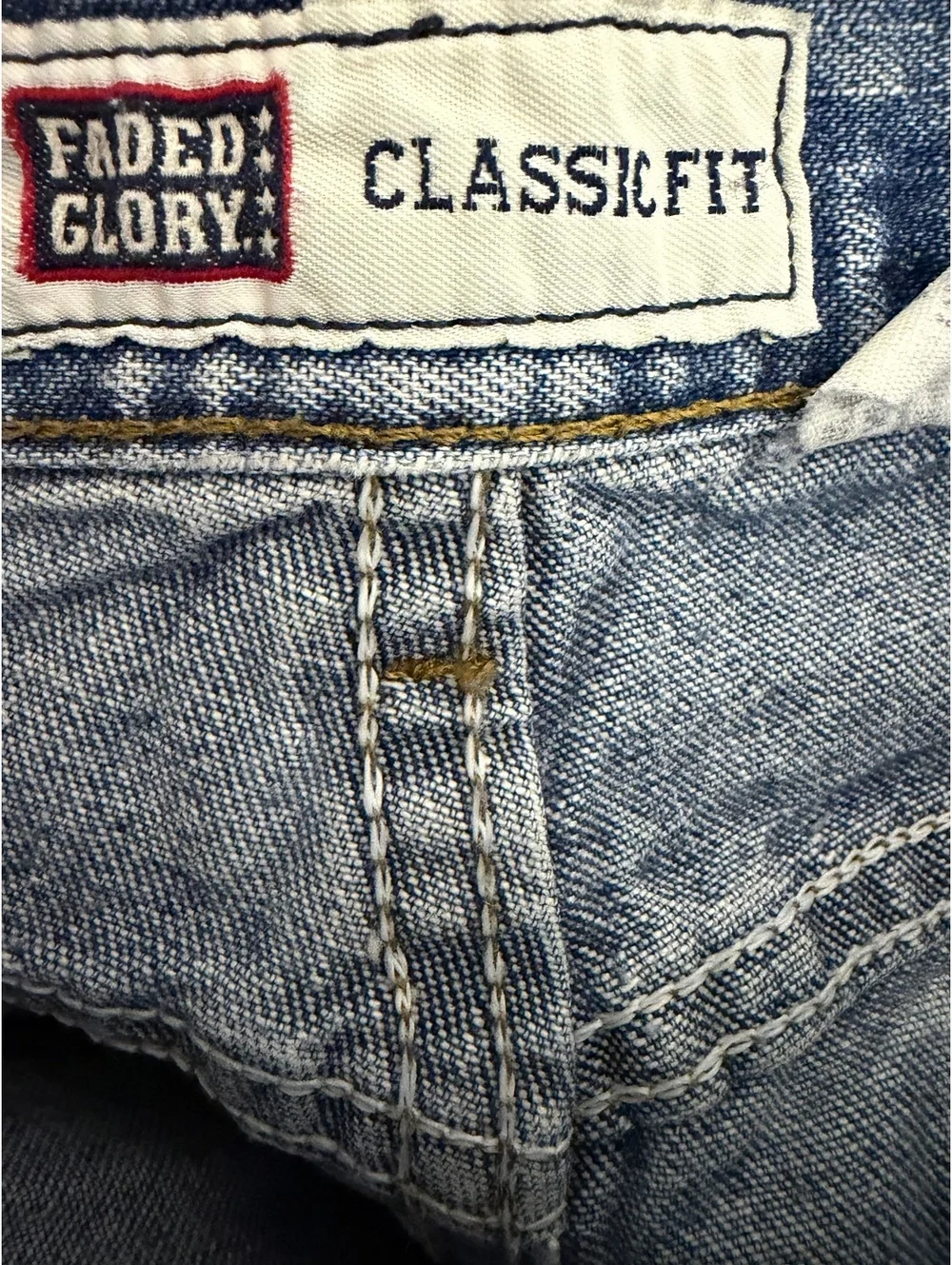 Faded Glory Classic Fit Light Wash Denim Jeans Size 14 Regular